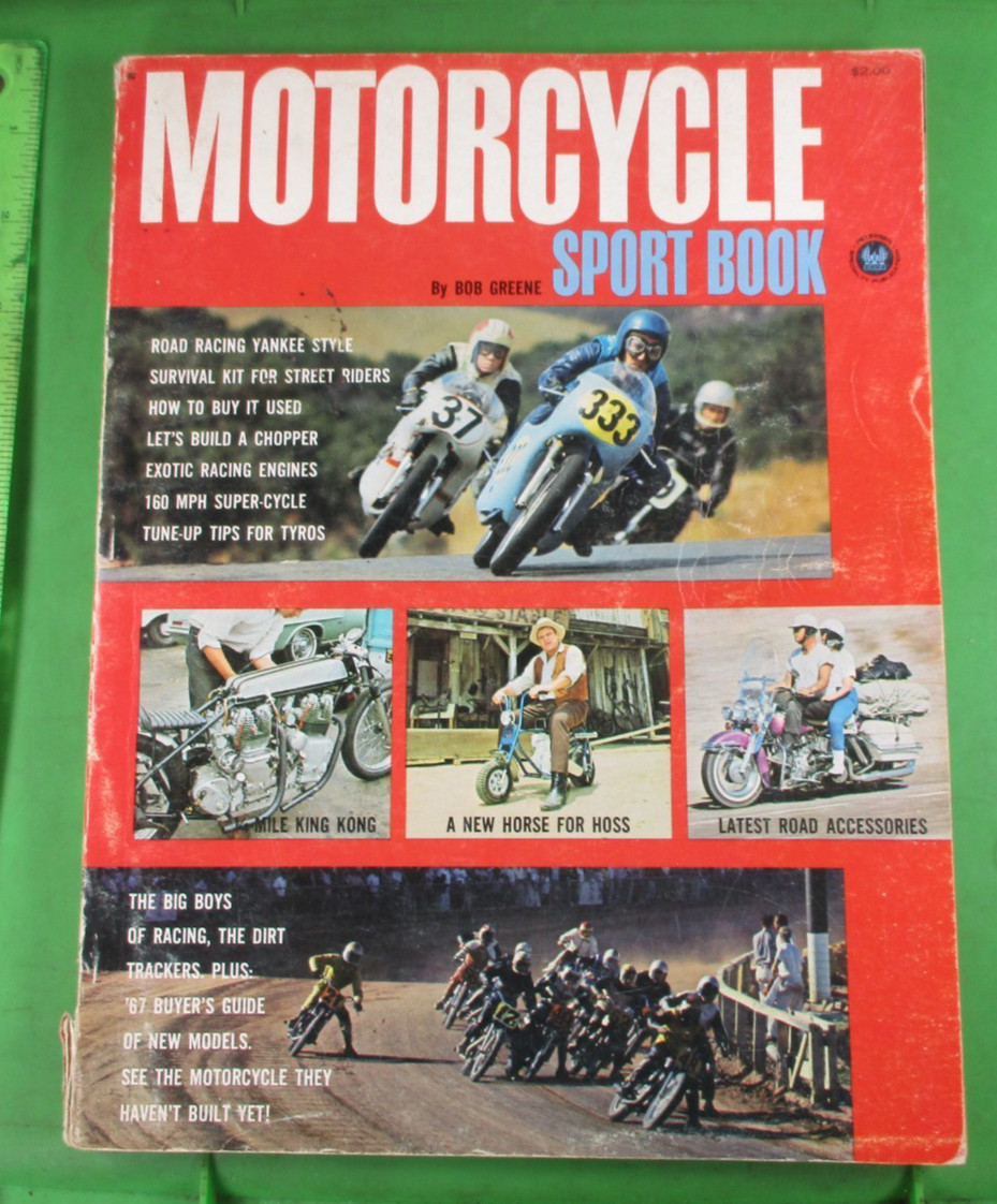 Vintage 1967 MOTORCYCLE SPORT BOOK Triumph Honda Cimatti Harley🔥224 Pages