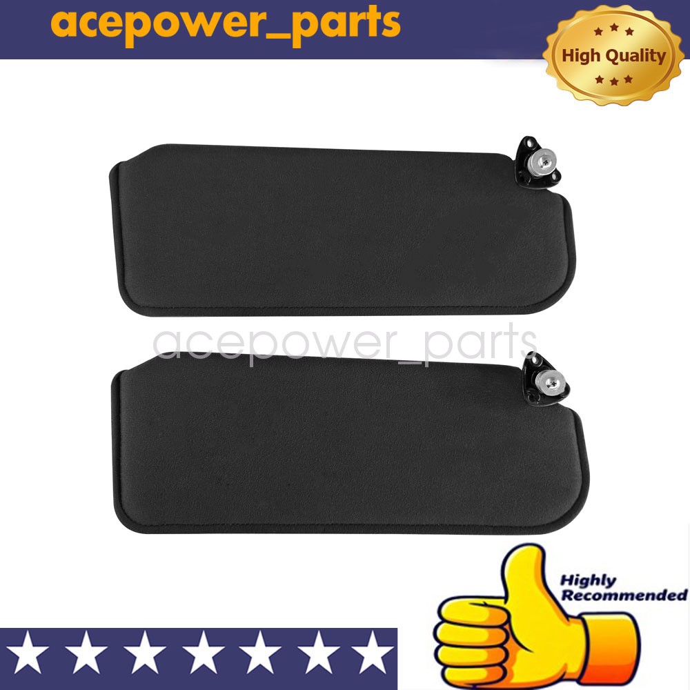 Fits 1993-2002 FIREBIRD CAMARO BLACK SUN VISOR SET W/O MIRROR PAIR Left & Right