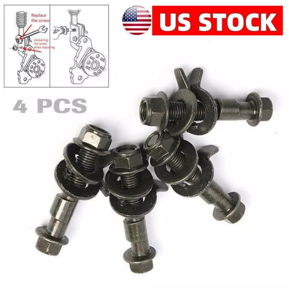 4PCS Four Wheels Cam Bolts Adjustable Camber Correction Alignment Kit 14mm/0.55\
