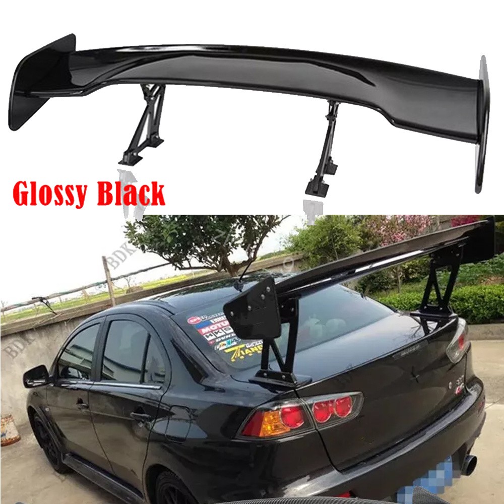 46\'\' GT Style Rear Trunk Lip Spoilers Wing Adjustable For Mitsubishi Lancer EVO