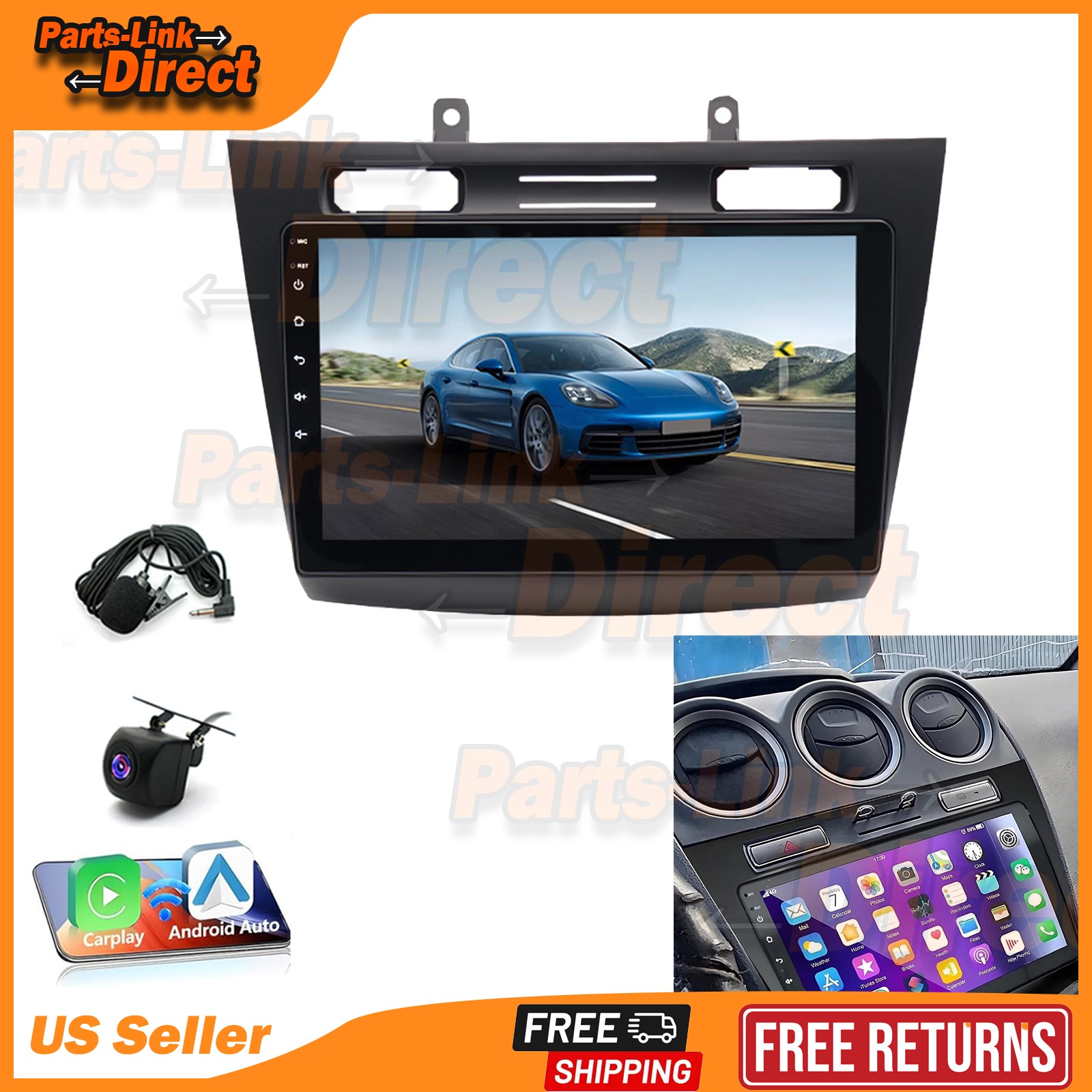 For Ford Transit 2010-2014 10 Inch Touchscreen Android 14 In-car Nav Sat System