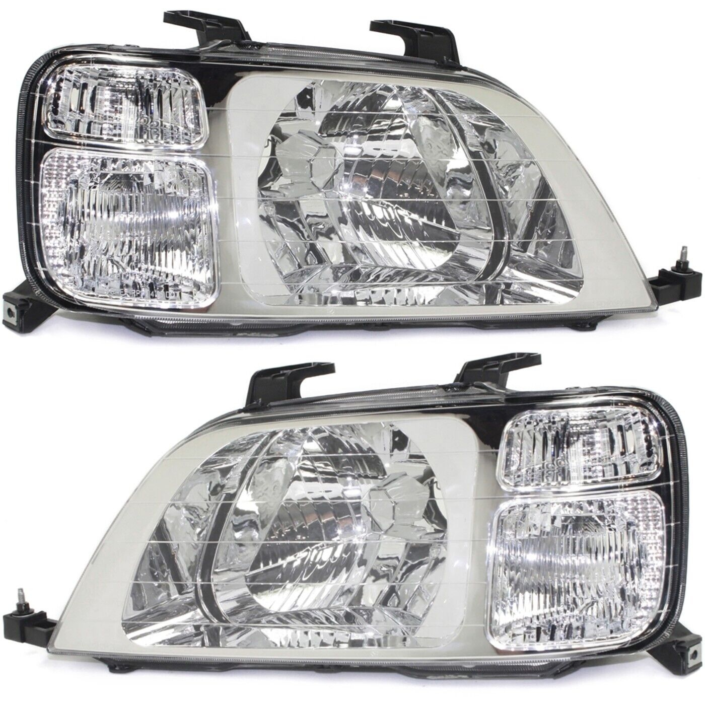 Headlights Headlamps Left & Right Pair Set NEW for 97-01 Honda CR-V