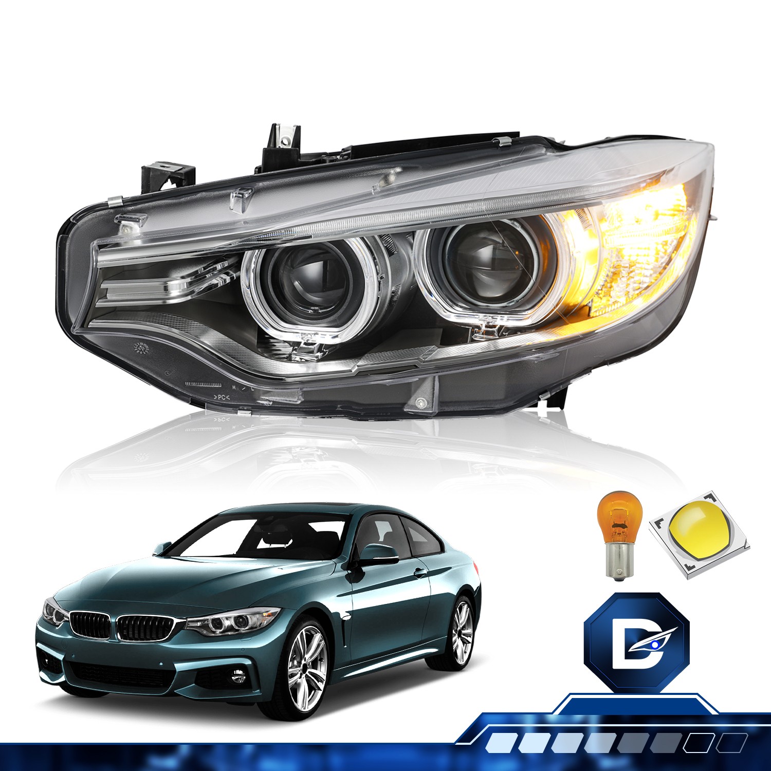 Projector Headlight For 2014-2016 BMW 4 Series F32 F33 428i 435i HID w/ AFS LEFT Projector Headlight For 2014-2016 BMW 4 Series F32 F33 428i 435i HID w/ AFS LEFT