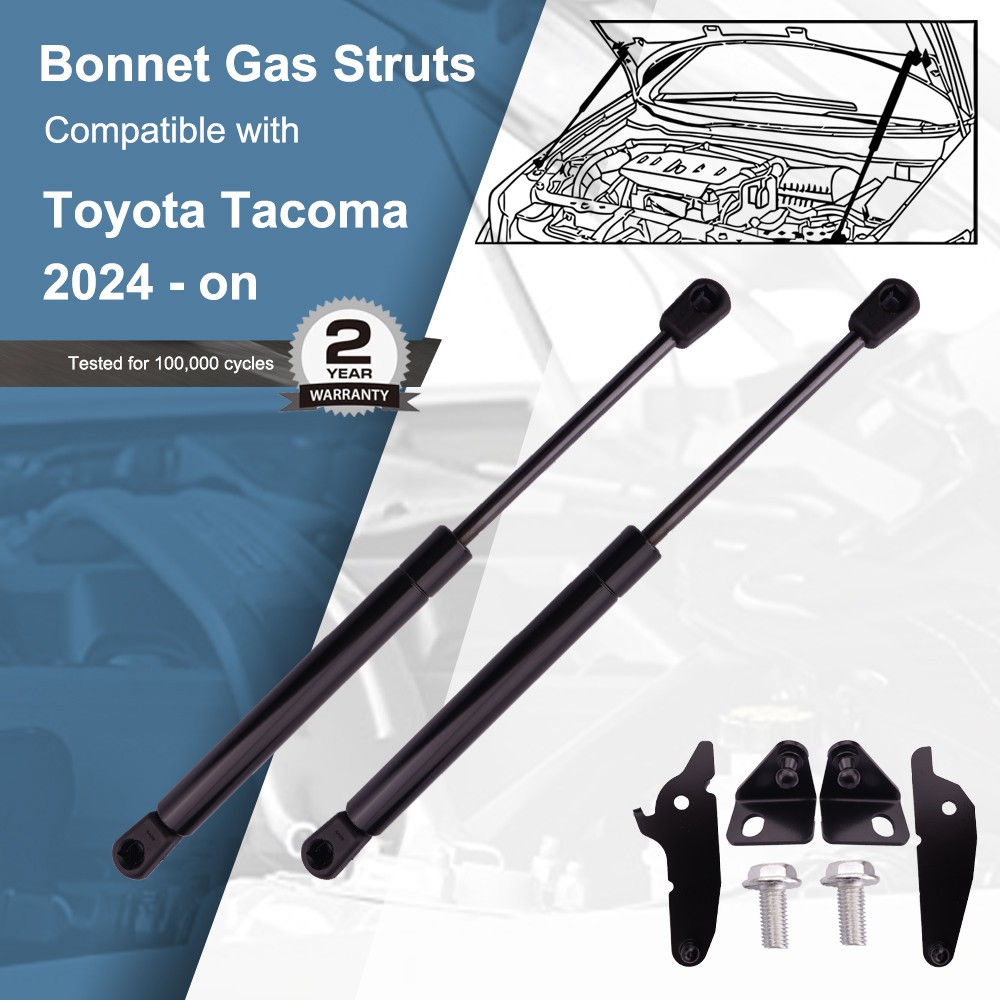 A Pair Bonnet Gas Struts for Toyota Tacoma 2024-ON Bonnet Struts