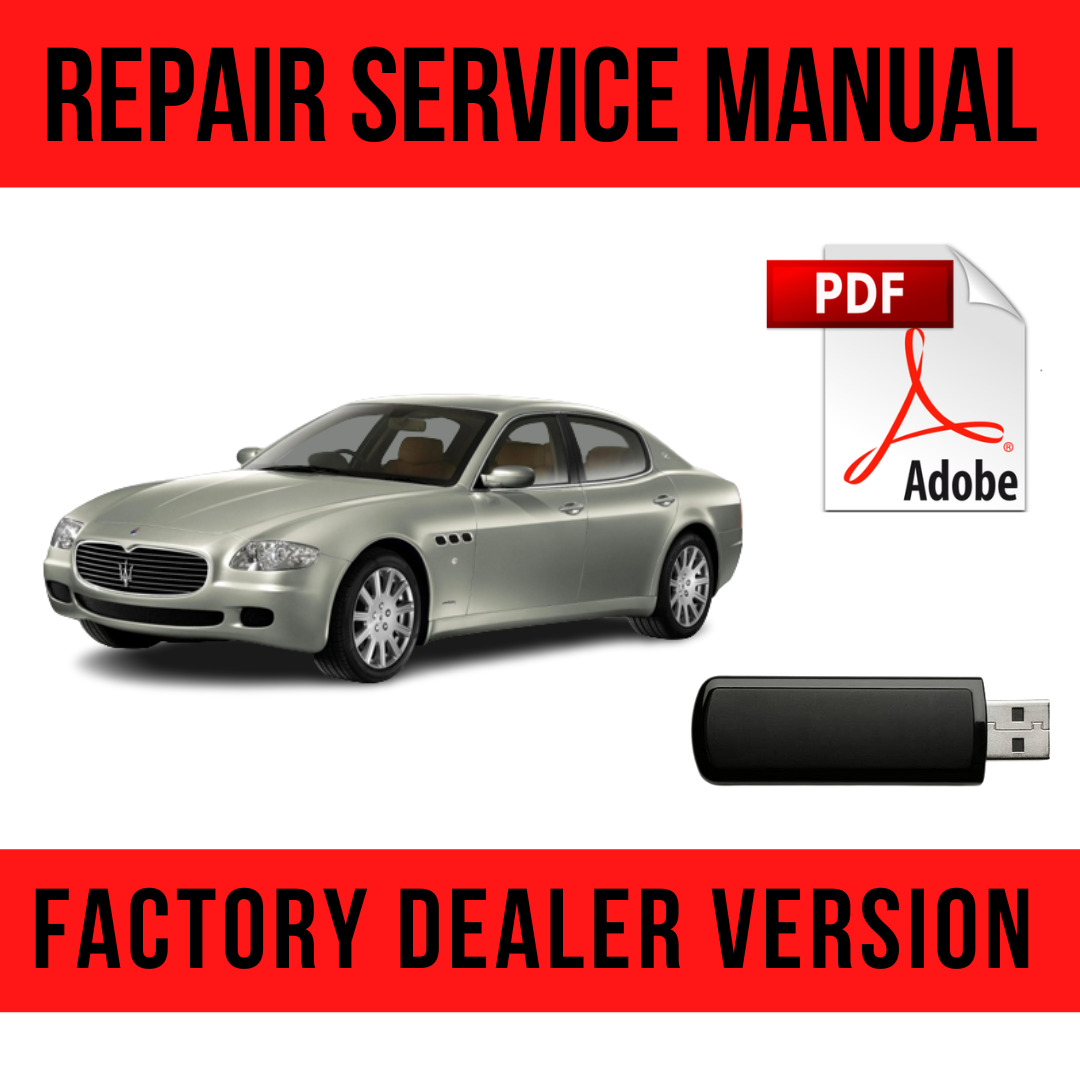 Maserati Quattroporte 2003-2012 Factory Repair Manual M139 USB