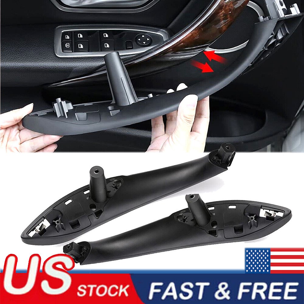 Pair For BMW F30 F80 F31 Front Left & Right Inner Trim Door Pull Handle Black US