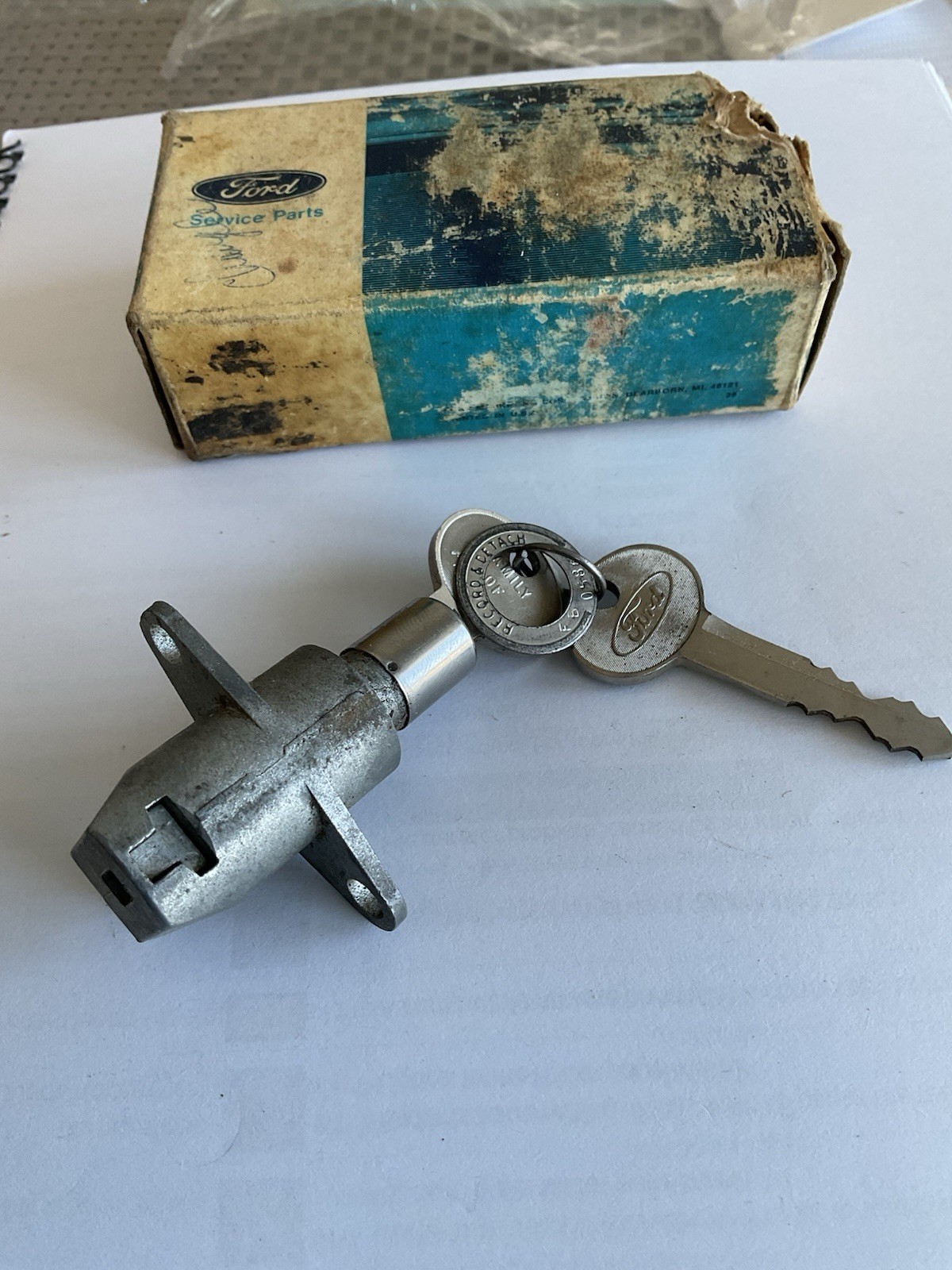 Vintage Ford Glove Box Lock Set, NOS, 2 Keys W/ Key Tag Vintage Ford Glove Box Lock Set, NOS, 2 Keys W/ Key Tag