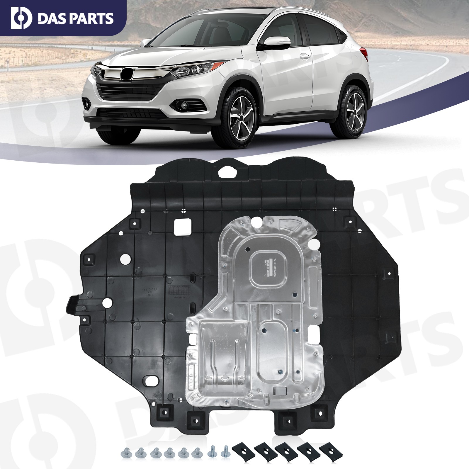 Front Engine Splash Shield For 2016-2022 Honda HR-V HO1228146 74111T7WA00