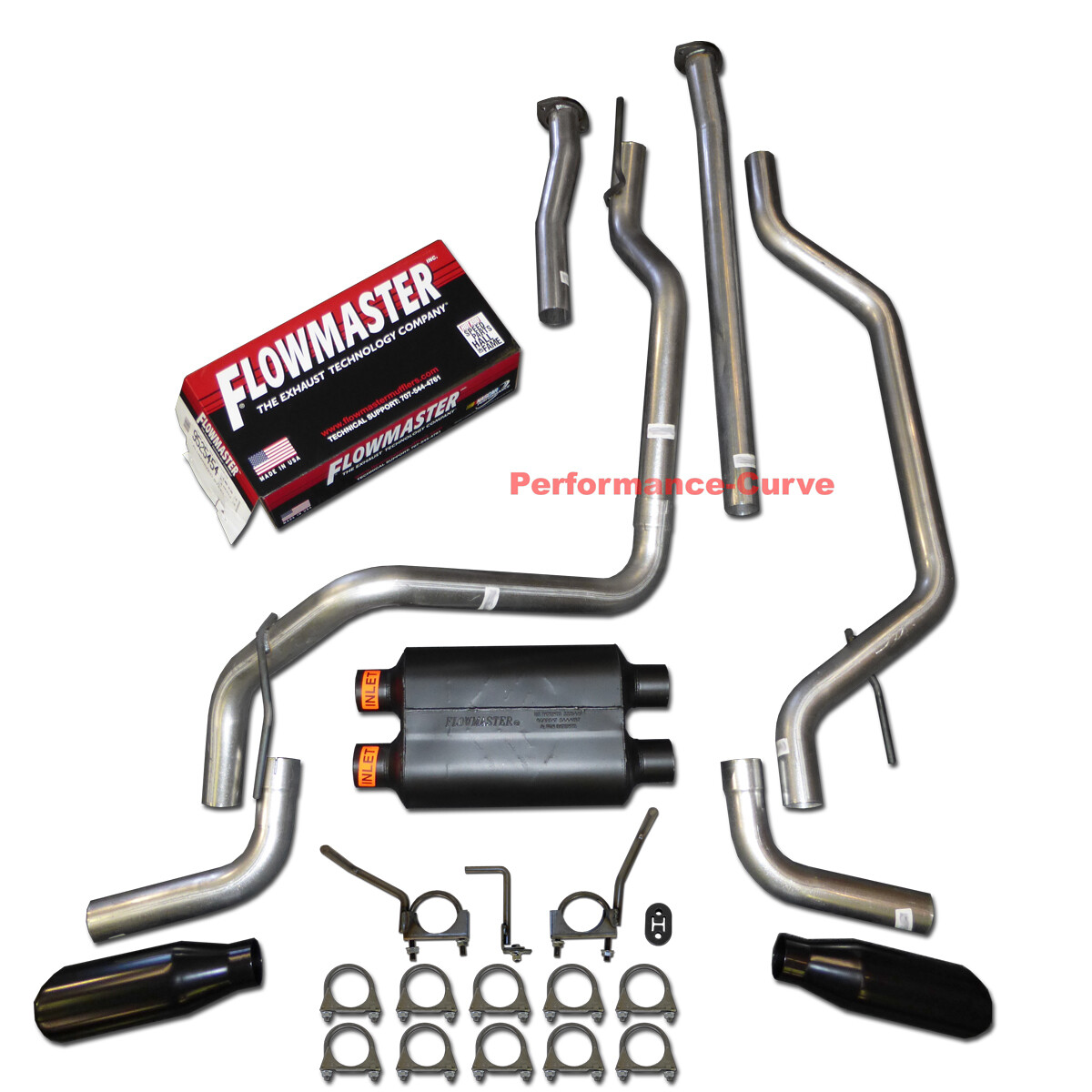 Fits 09-20 Toyota Tundra Performance Dual Exhaust Kit - Flowmaster Super 40 Fits 09-20 Toyota Tundra Performance Dual Exhaust Kit - Flowmaster Super 40