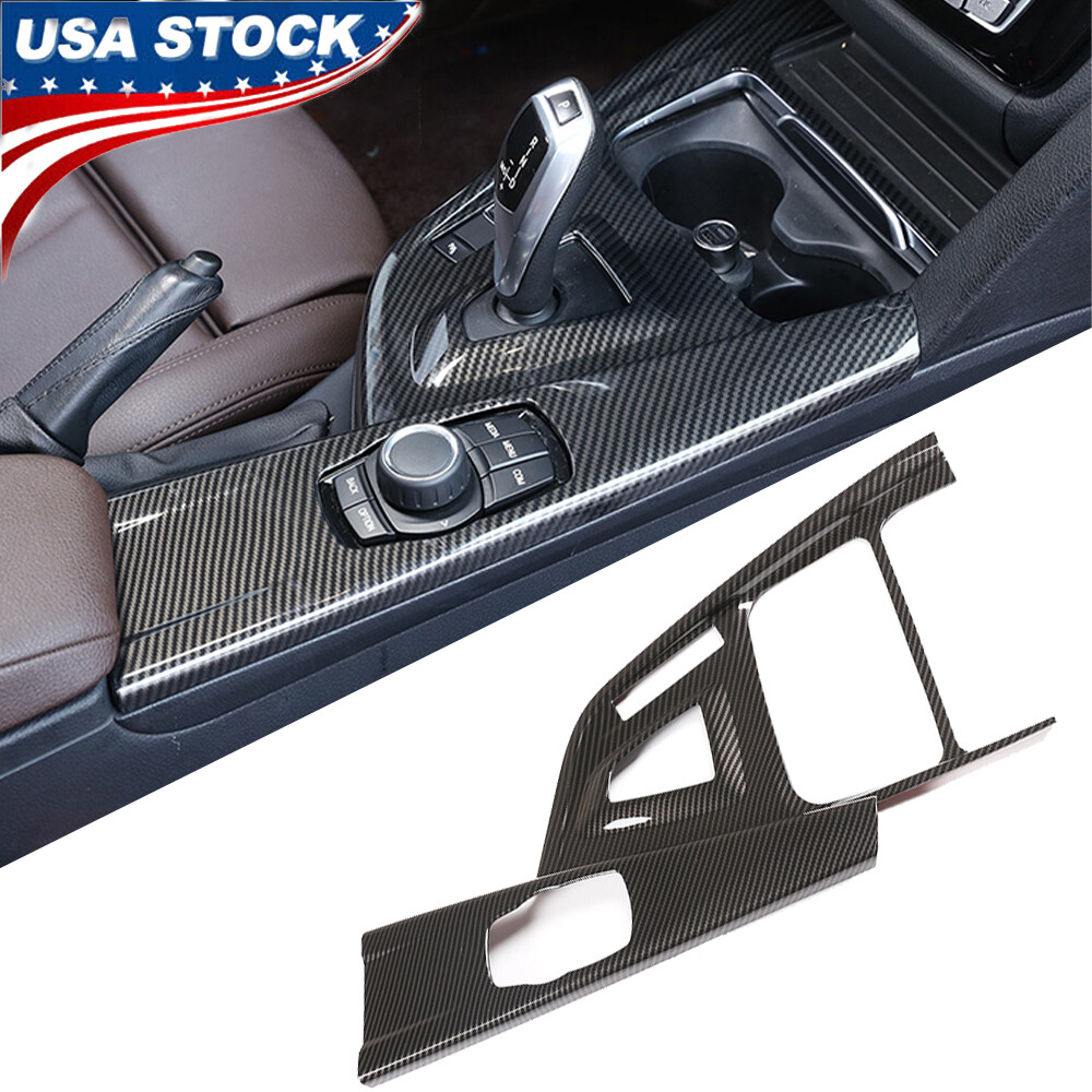 ABS Carbon Fiber Gear Shift Panel Cover Trim For BMW 3 Series F30 F34 2013-2019