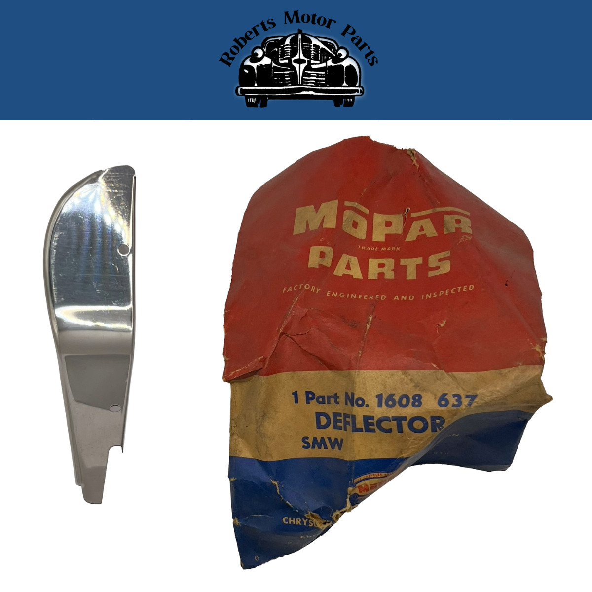 New Old Stock Left Door Vent Wing Rain Deflector 1955-56 Plymouth Dodge #1608637