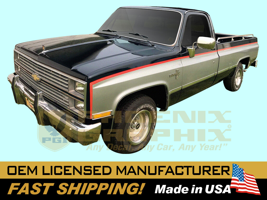 1981 1982 1983 1984 1985 Chevrolet GMC CK5 Square Body Truck Stripe Decal 5Band
