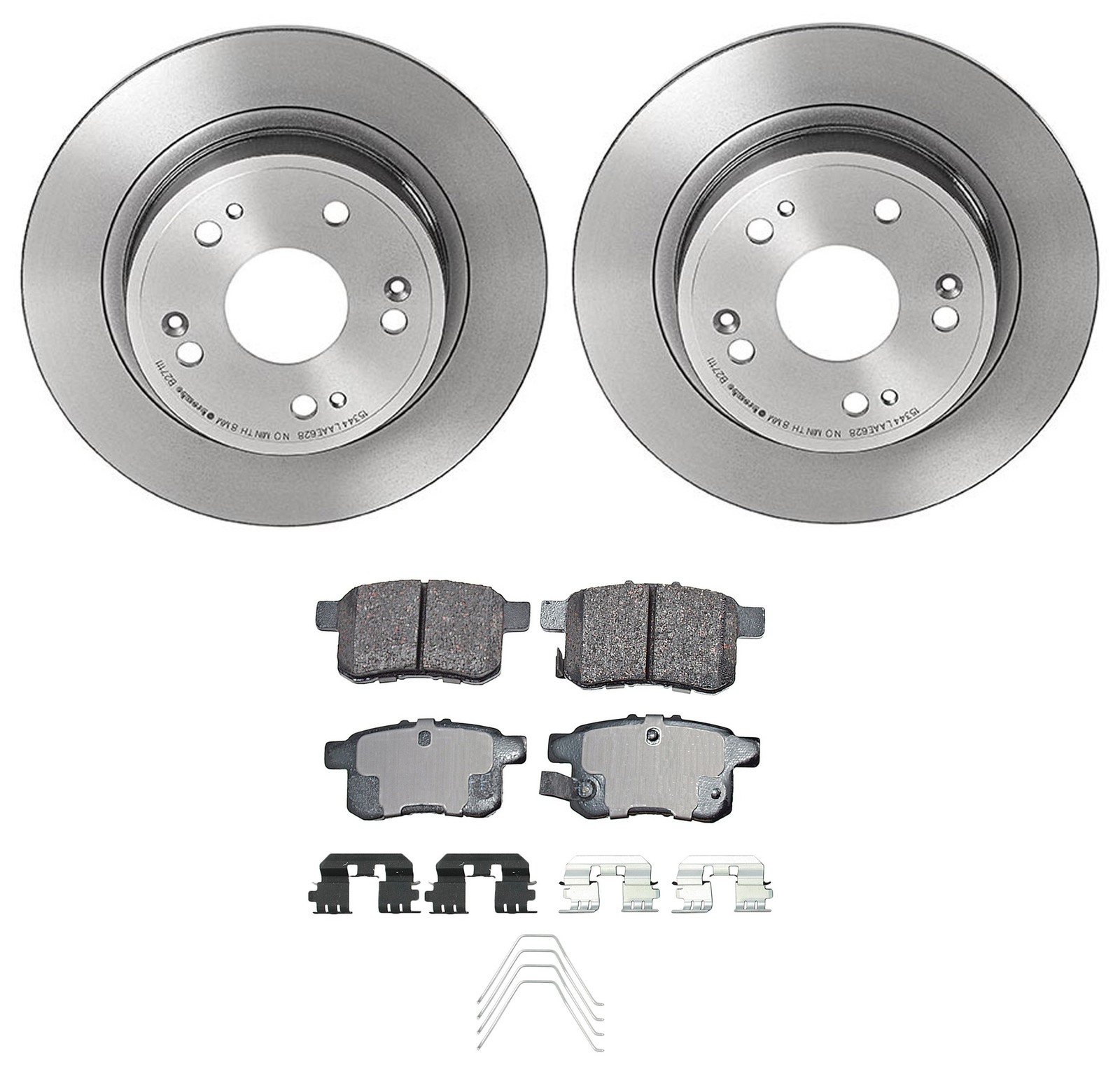 Akebono Rear Brake Kit - ProAct Ceramic Pads & Rotors For Acura TSX Honda Accord