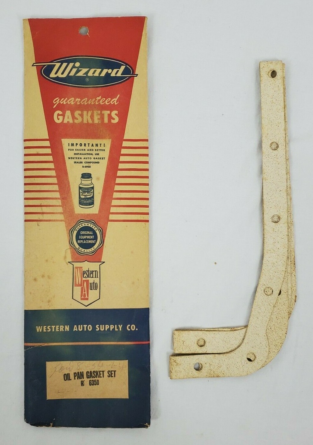 VINTAGE ~ NOS Wizard R6350 - Oil Pan Gasket Set - New/Old Stock 