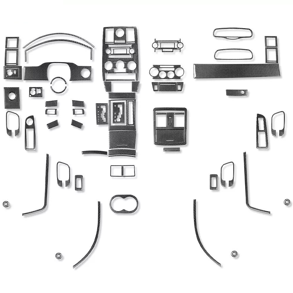 72Pcs Whole Interior Trim Kits Carbon Fiber Decal For Chrysler 300 300C 05-2007
