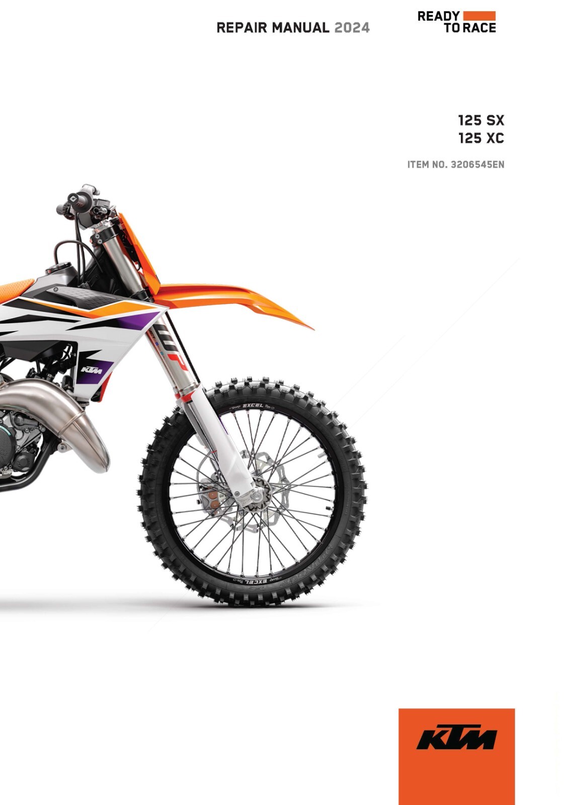 KTM Service Workshop Shop Repair Manual Book 2024 125 SX EU