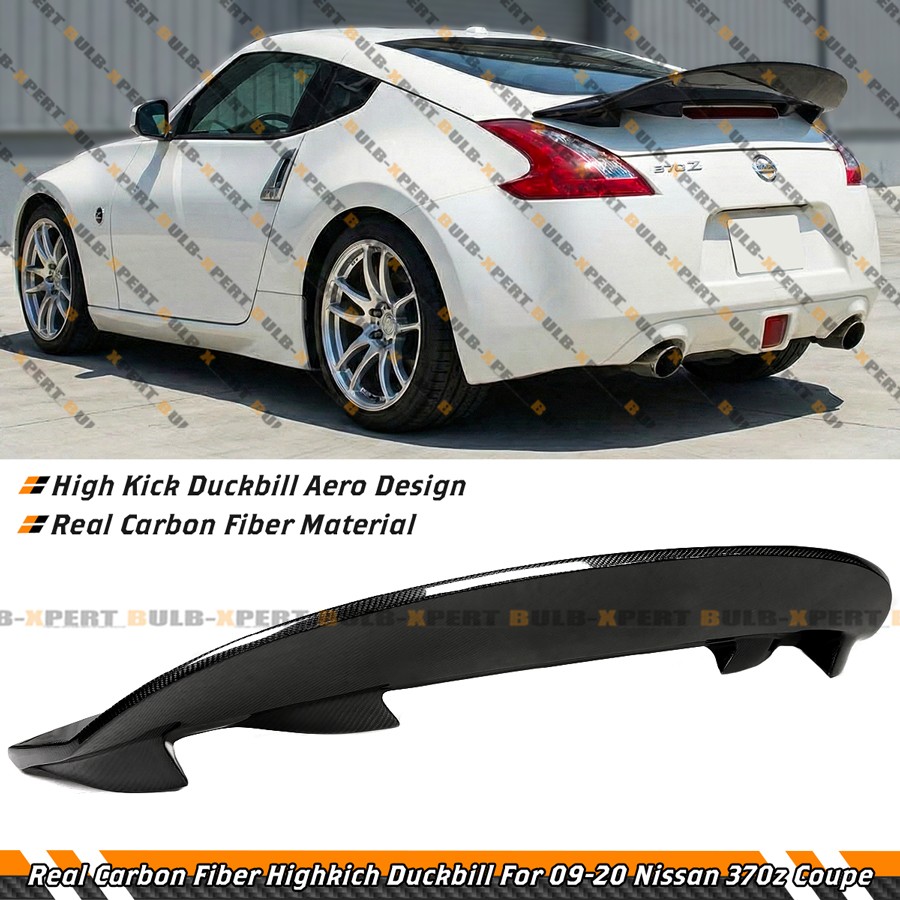 For 2009-2020 Nissan 370Z Z34 Coupe Carbon Fiber Highkick Duckbill Trunk Spoiler