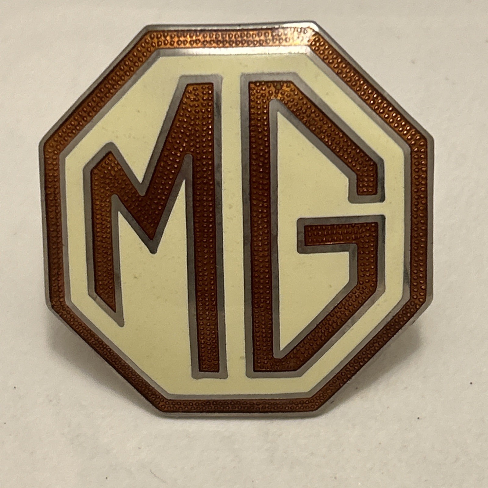 Vintage MG Metal Back Grille Badge Emblem NOS Vintage MG Metal Back Grille Badge Emblem NOS