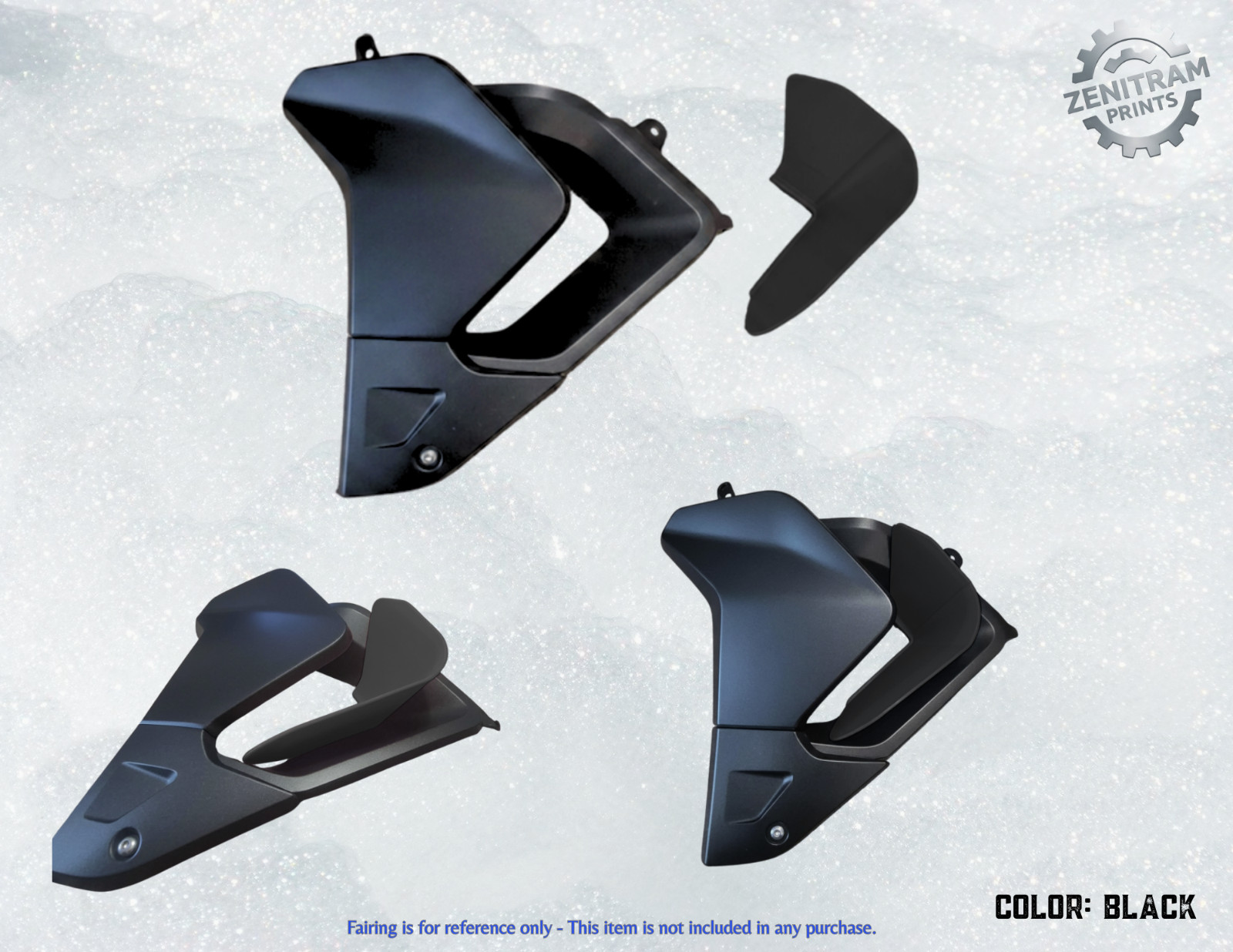 Stripe Air Deflectors/Heat Shield for Triumph Tiger 850/900 ('20-'25)*Trim Spec.