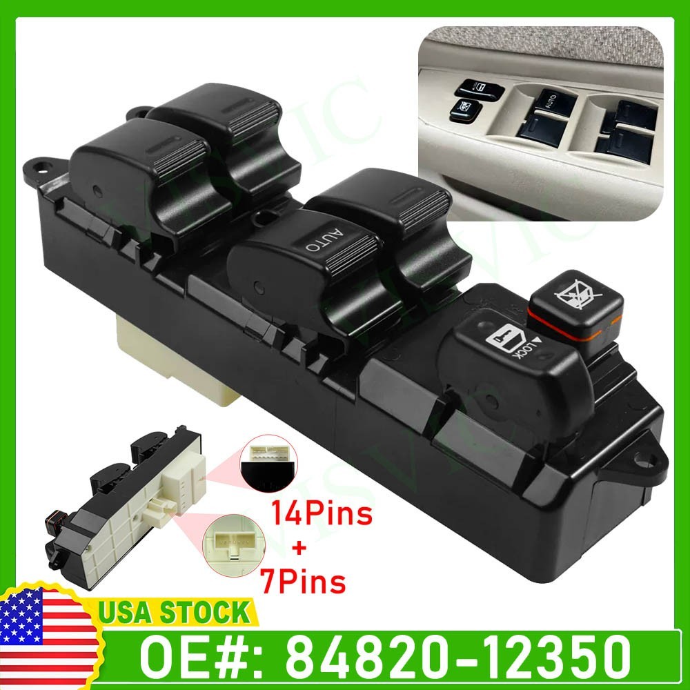 84820-12350 New RHD Electric Power Window Switch For Toyota Corolla