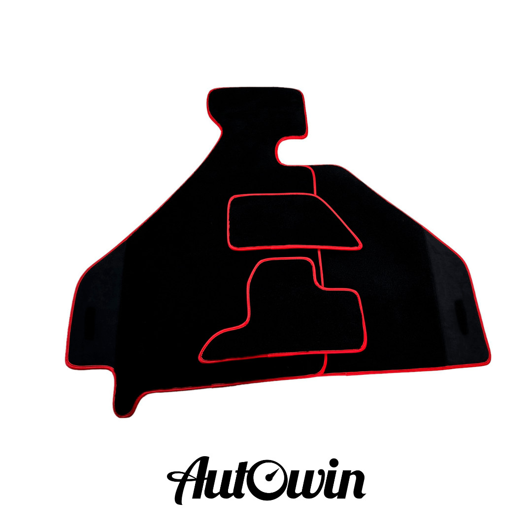 AutoWin Brand Black Floor Mats For Ferrari F355 1994-1999 With Alcantara Leather