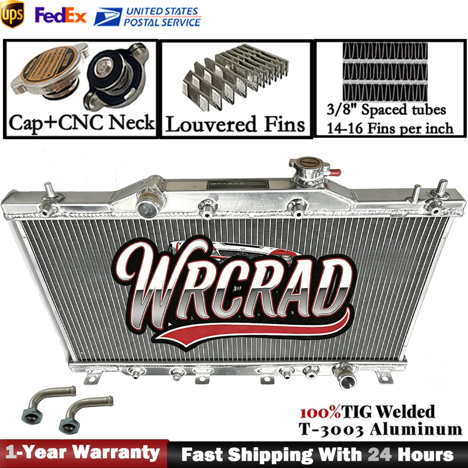 ALL Aluminum Radiator For Acura RSX 2.0L L4 AT/MT 2002-2006 2005 2004 03 CU2412