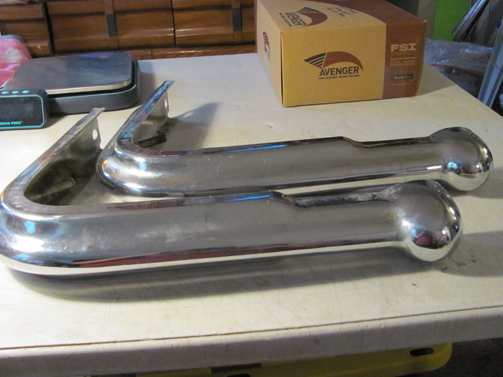 1pr. Vintage Bumper/Grille guards Late 1949-51 Ford. Vintage aftermarket. 1pr. Vintage Bumper/Grille guards Late 1949-51 Ford. Vintage aftermarket.
