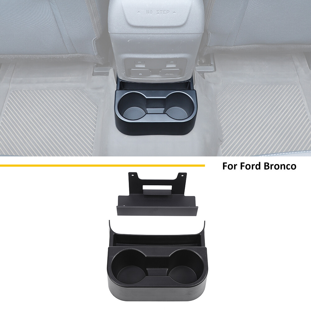 2xRear center Cup Holder Storage Box Organizer Accessories For Ford Bronco 2021+