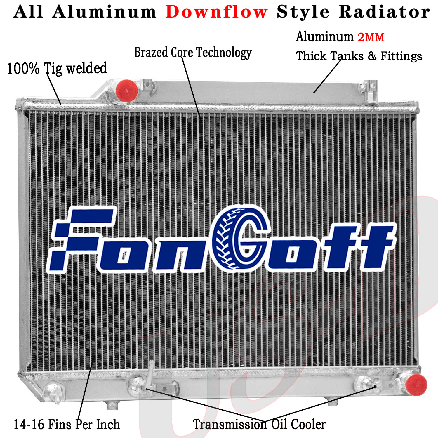 2 Row Aluminum Radiator Fit 1986-1991 Mercedes-Benz 300SDL 350SD 350SDL Diesel 2 Row Aluminum Radiator Fit 1986-1991 Mercedes-Benz 300SDL 350SD 350SDL Diesel