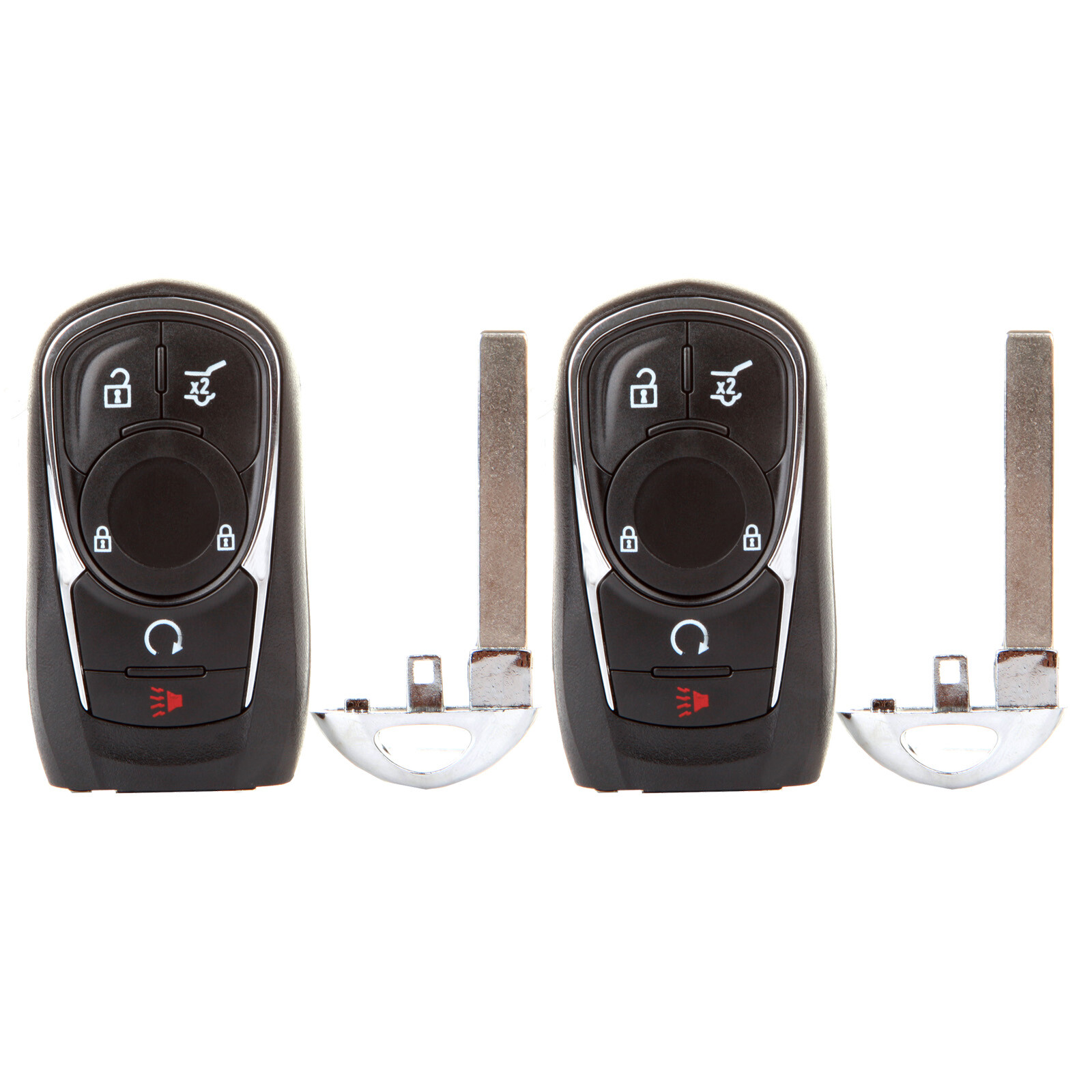 2x Uncut Replacement Keyless Remote Key Fob Smart System For 2010-2013 Chevrolet