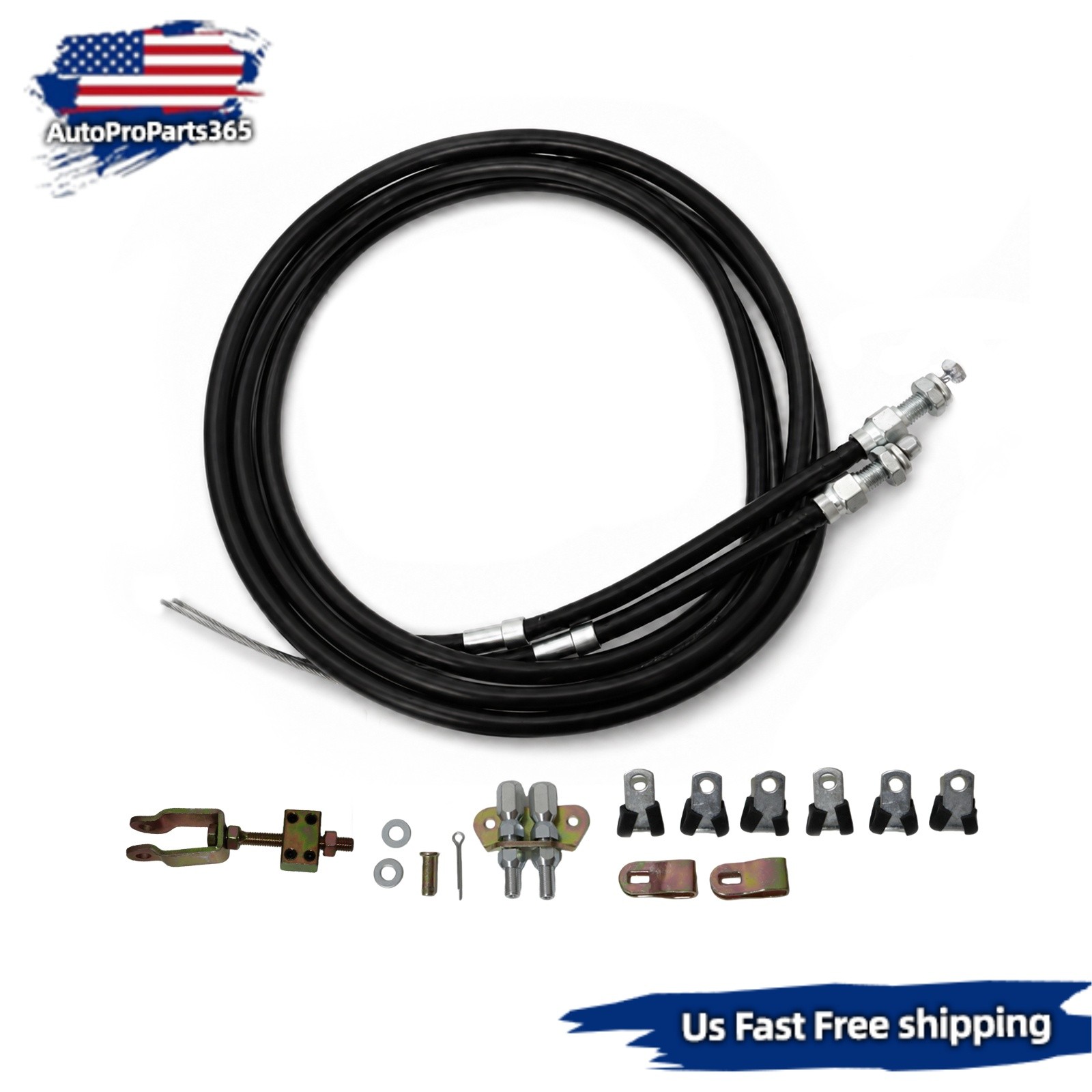 Universal Rear Disc/Drum Emergency Parking Brake Cable Kit E-Brake Set 330-9371