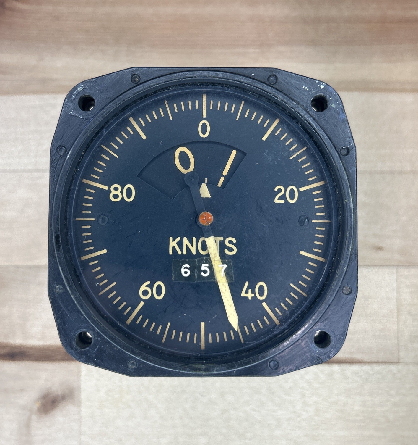 Vintage Kollsman 1954 Airspeed Indicator 50-650 Knots Pitot Static