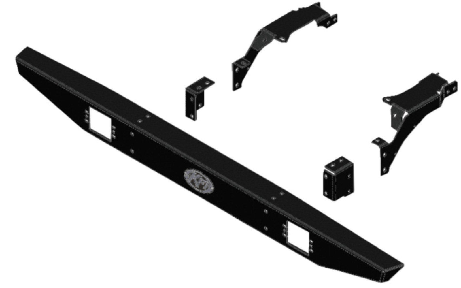 KFI Products 101530 Formed Rear Bumper Black 2020-2026 Polaris Ranger 1000 READ KFI Products 101530 Formed Rear Bumper Black 2020-2026 Polaris Ranger 1000 READ