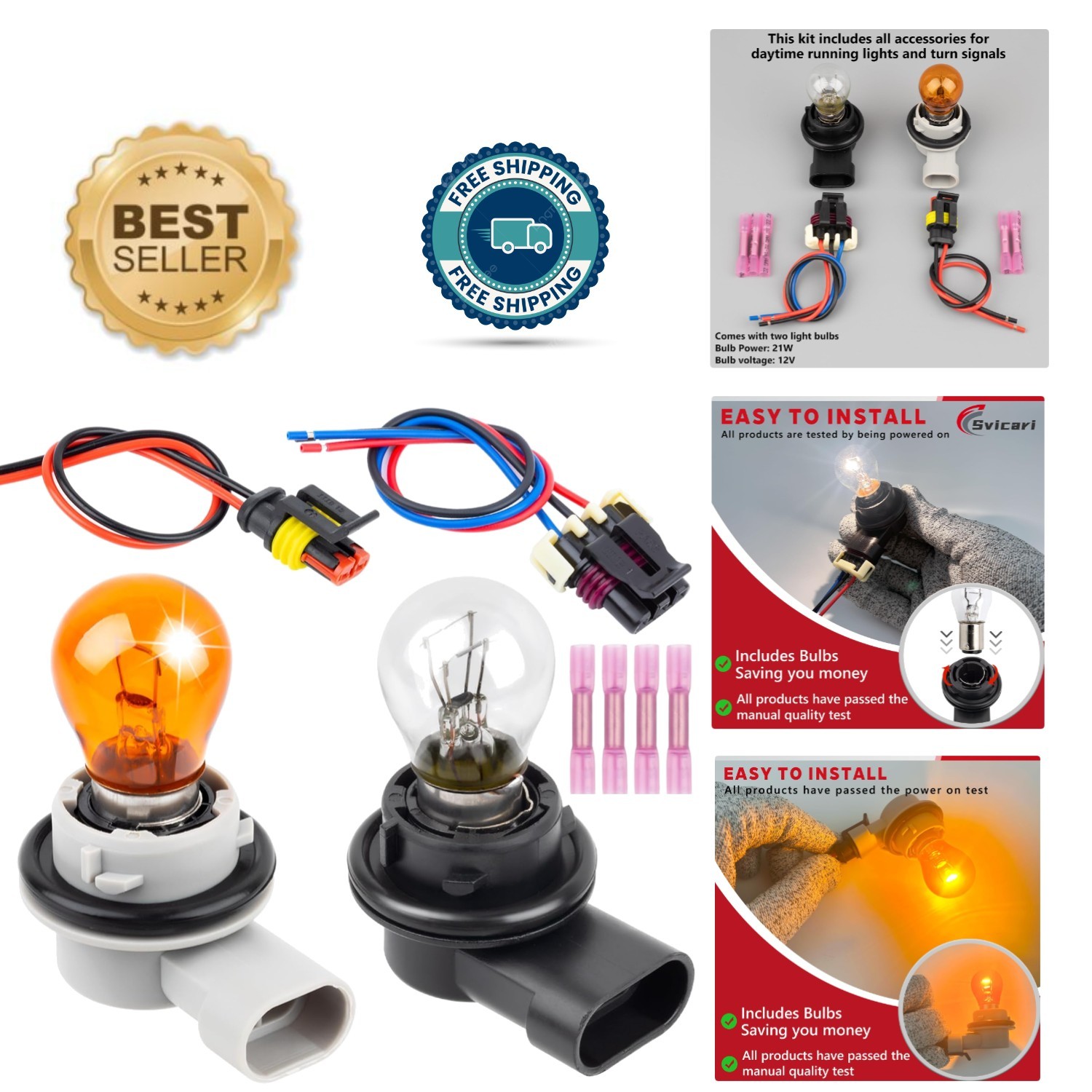 Jeep Renegade 2014-2020 Holder Set with Plug-and-Play Wiring Harness for Lights