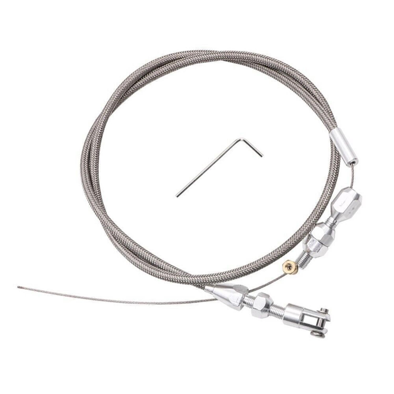 36 In Length Adjustable Car Throttle Cable Accelerator Cable Replacement Silver 36 In Length Adjustable Car Throttle Cable Accelerator Cable Replacement Silver