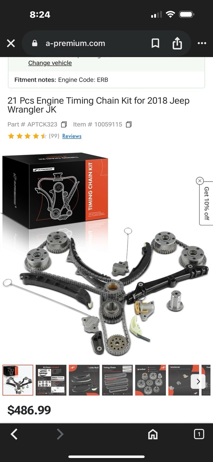 A Premium 21 Piece Jeep Wrangler Jk Timing Chain Kit