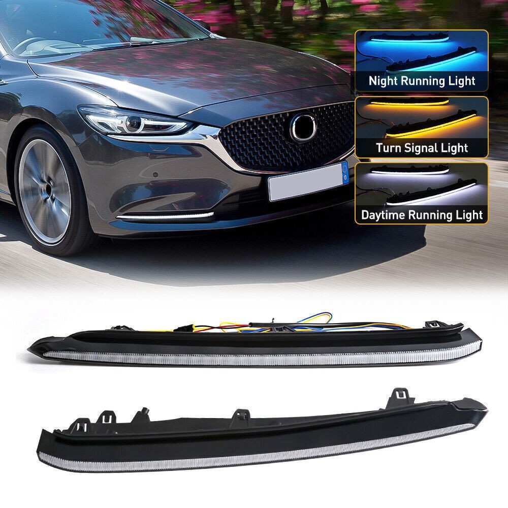 For Mazda 6 2018-2021 LED Fog Lamp Daytime Running Light turn signal DRL 2PCS