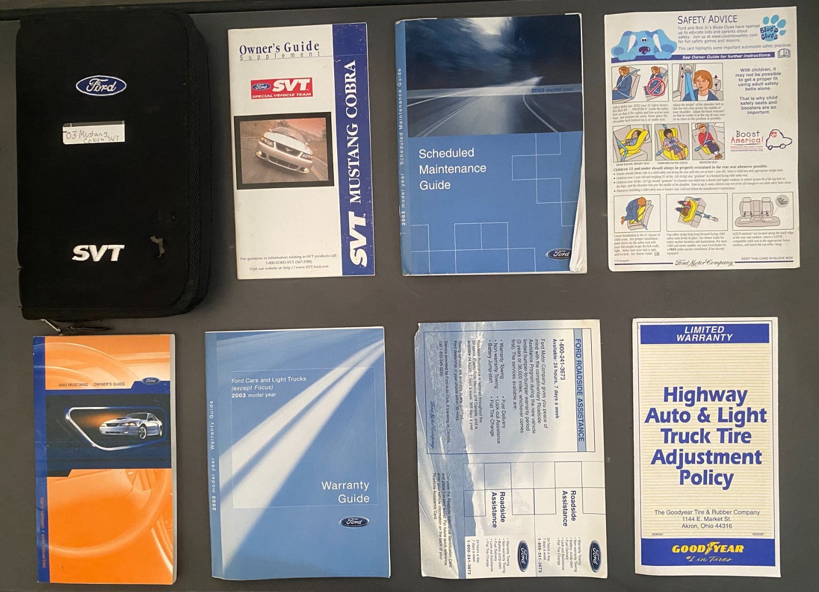 2003 Ford Mustang Cobra SVT Owner\'s Manual Set 2003 Ford Mustang Cobra SVT Owner\'s Manual Set