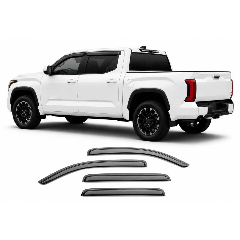 Black Horse Off Road|Tape On Rain Guards|Fits 22-26 Tundra CrewMax|Smoke|144888 Black Horse Off Road|Tape On Rain Guards|Fits 22-26 Tundra CrewMax|Smoke|144888