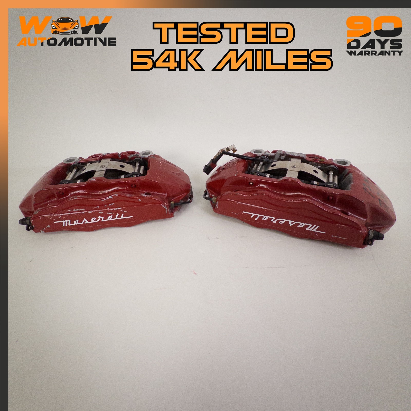 13-19 MASERATI GHIBLI FRONT LEFT RIGHT BRAKE CALIPER ASSEMBLY RED SET OEM 13-19 MASERATI GHIBLI FRONT LEFT RIGHT BRAKE CALIPER ASSEMBLY RED SET OEM