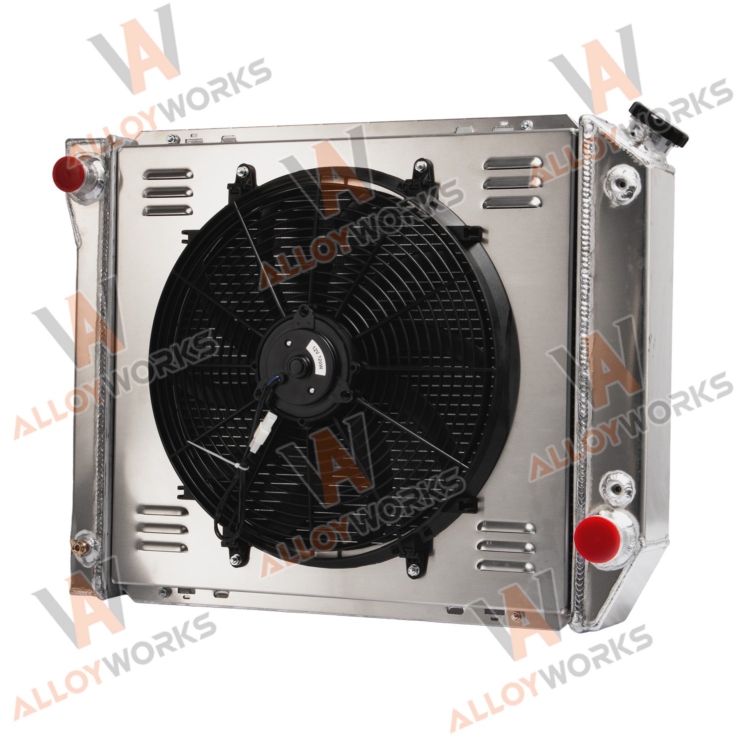 Aluminum 4 Row Radiator+Shroud Fan For 80-84 Ford Bronco F-100 F-150 F-250 F-350