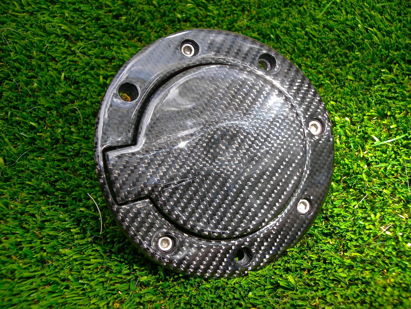 🌟 Custom Carbon Fiber Hyundai Tiburon 03-08 Gas Tank Filler Fuel Door Cover Lid
