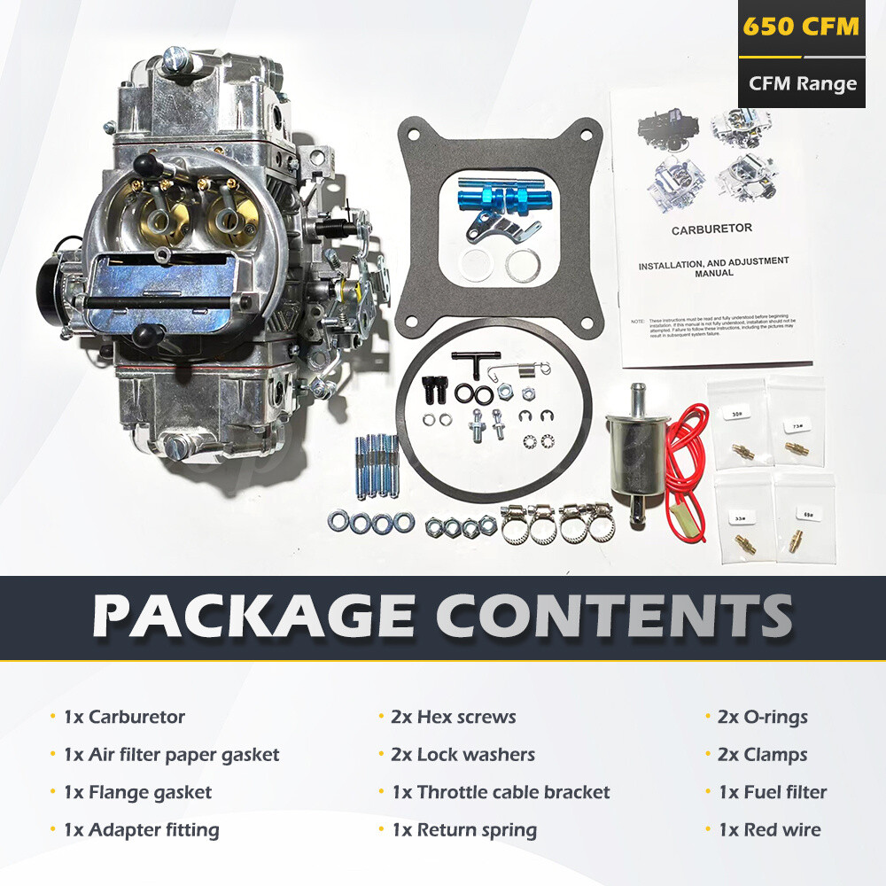 4 Barrel For 650 CFM Brawler Double-Pumper Carburetor Electric Choke BR-672 US 4 Barrel For 650 CFM Brawler Double-Pumper Carburetor Electric Choke BR-672 US