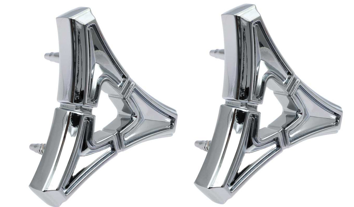 OER Zinc Diecast Fratzog Quarter Panel Emblem Set For 1968 Dodge Coronet Models