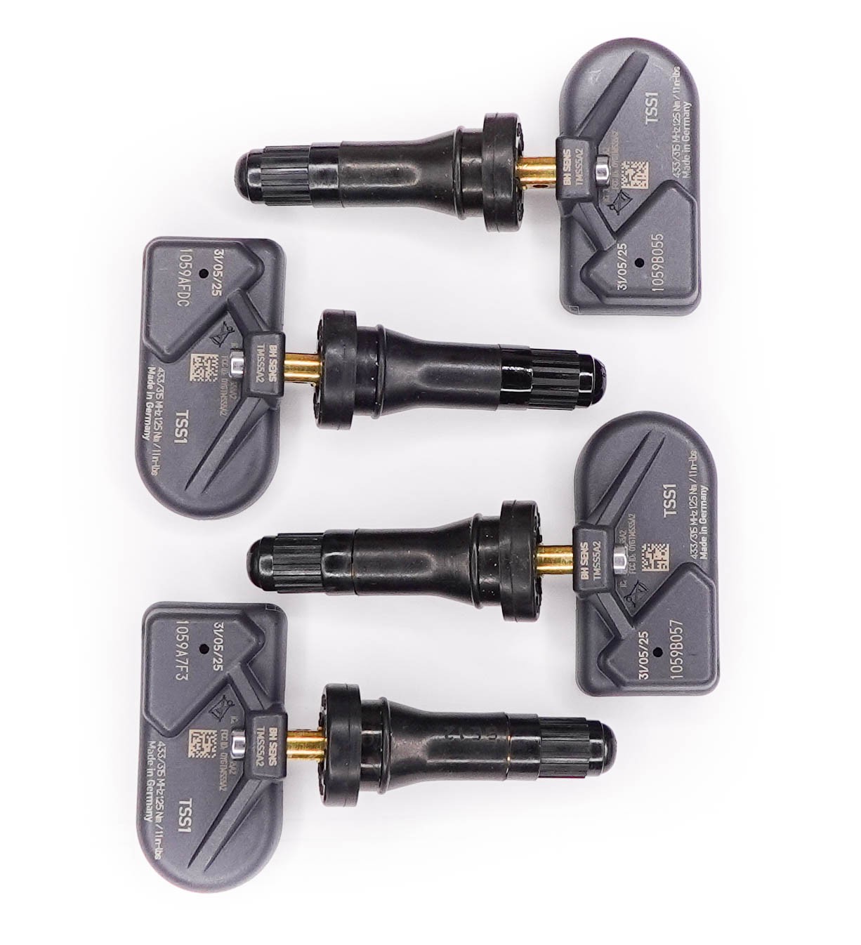 2007 Ferrari 612 Scaglietti TPMSone Rubber TPMS Set x4