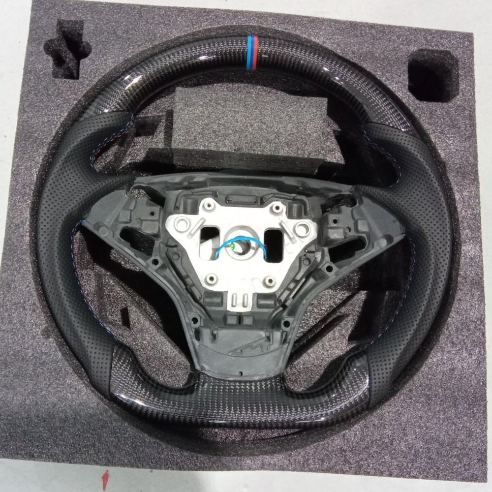 Flat Sport Steering Wheel For 2006+ BMW E60 E61 E62 E63 M5 M6 630i Carbon Fiber
