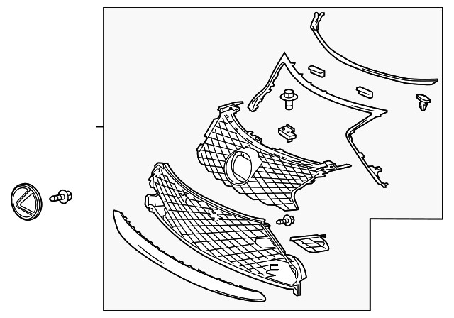 Genuine Lexus Grille Assembly 53101-24090