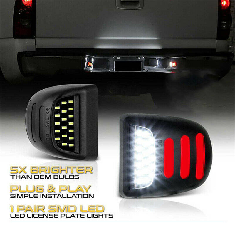 Plug-N-Play LED License Number Plate Light For Chevy Silverado 1500 2500 3500