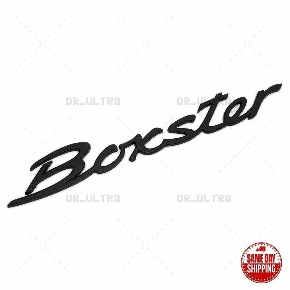 Matte Black Look For Boxster Letter Rear Badge Tailgate Emblem Deck Lid/