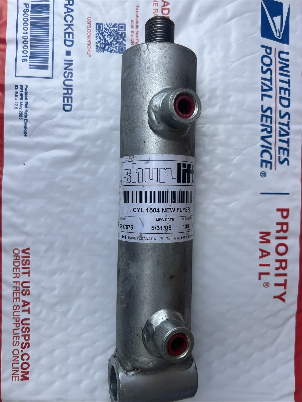 Shur Lift 9997875 Cylinder Ramp; New Flyer 1504 Shur Lift 9997875 Cylinder Ramp; New Flyer 1504